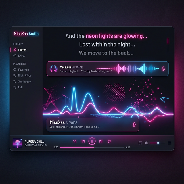 🎵 Synced Lyrics & Advanced Voice Mod
